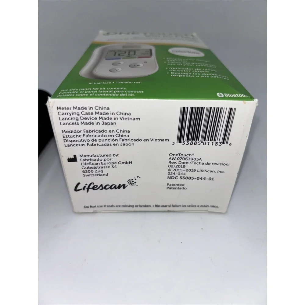 OneTouch Verio Flex Meter Blood Glucose Monitoring System. Box Opened For Pic